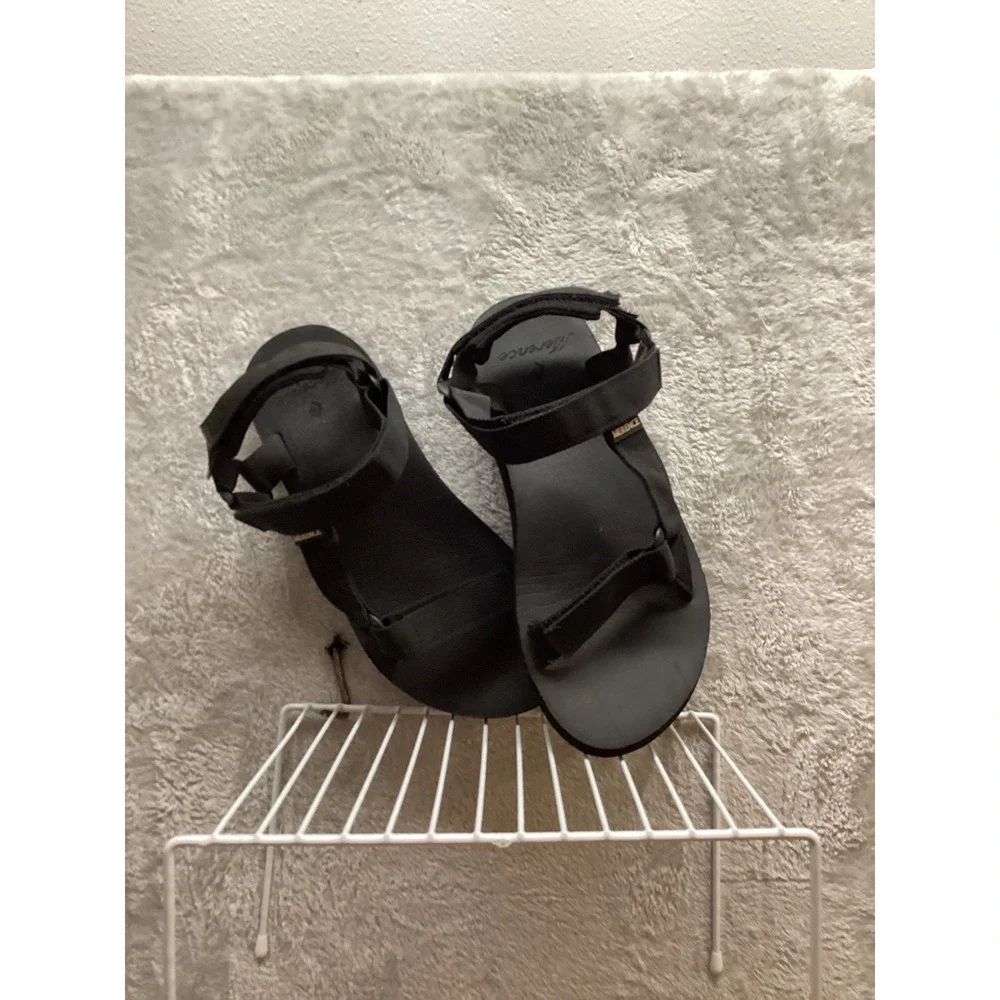 MERENCE Black Sporty Adjustable Strap Walking Sandals Size 39‎